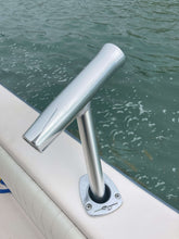 Load image into Gallery viewer, 1-Way Fishing Rod Holder - 10" Flared Tulip - Outrigger Style - Rod Rigger - Polished Aluminum