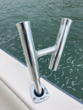 Load image into Gallery viewer, 2-Way Fishing Rod Holder - 10" Flared Tulip - Kite Rod Holder - Polished Aluminum