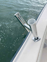 Load image into Gallery viewer, 2-Way Fishing Rod Holder - 10" Flared Tulip - Kite Rod Holder - Polished Aluminum