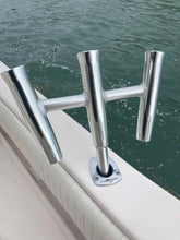 Load image into Gallery viewer, 3-Way Fishing Rod Holder - 10" Flared Tulip - Kite Rod Holder - Polished Aluminum