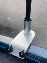 Load image into Gallery viewer, 45 degree boat accessory track mount bracket for Island Anchor shallow water anchor pole holder installed on factory boat track