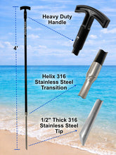 Load image into Gallery viewer, Island Anchor - 3/4" x 4' - Beach Spike - Shallow Water Anchor Pole