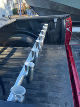 Load image into Gallery viewer, 8 Rod - Ford BoxLink Mount Truck Fishing Rod Holder Rack - 10" Flared Tulip - Polished Aluminum