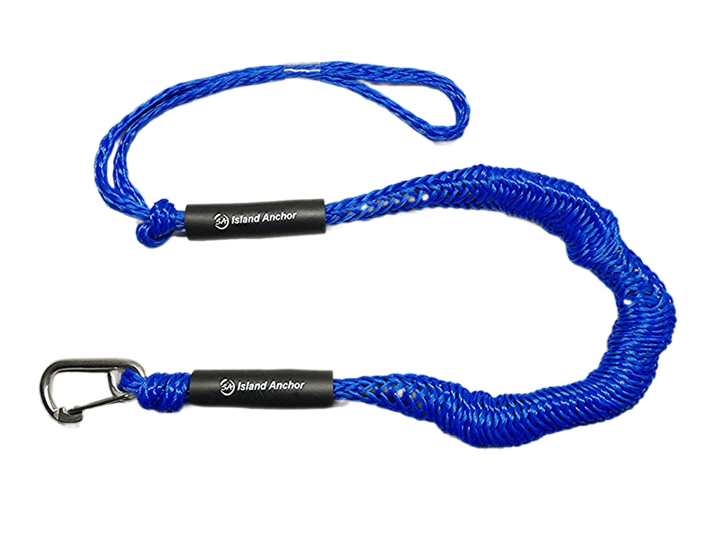 Island Anchor Bungee Dock Line - Mooring Rope for Boats, PWC, Kayak