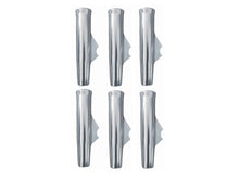 Load image into Gallery viewer, Weld On Fishing Rod Holder (6 Pack) - 10" Flared Tulip with Vinyl Insert and Coped Blade for 1-5/16" OD Tube/Pipe - Polished Anodized Aluminum