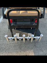 Load image into Gallery viewer, Fishing Rod Holder For Golf Cart - 9 Rod - Flared Fishing Pole Holder - Polished Anodized Aluminum