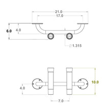 Load image into Gallery viewer, 2 Rod - Transom Console Mount Fishing Rod Holder Rack - 10" Flared Tulip - Polished Anodized Aluminum