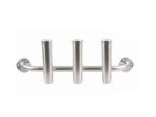 Load image into Gallery viewer, 3 Rod - Transom Console Mount Fishing Rod Holder Rack - 10" Flared Tulip - Polished Anodized Aluminum