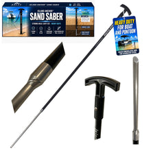 Load image into Gallery viewer, Island Anchor Sand Saber shallow water anchor pole with solid fiberglass pole and 316 stainless steel chisel spike for boats and pontoons