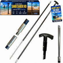 Load image into Gallery viewer, Island Anchor® Sand Saber™ HD - 1" x 8FT - 2 Piece - Heavy Duty Shallow Water Anchor Pole: Built for Larger Boats : Sand Saber Tip for Easier Insertion in Hard Sand & Clay