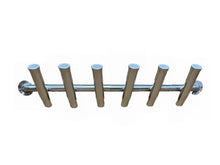 Load image into Gallery viewer, 6 Rod - Toolbox Mount Truck Fishing Rod Holder Rack - 10" Flared Tulip - Polished Aluminum