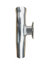 Load image into Gallery viewer, Transom Mount Fishing Rod Holder - 10" Flared Tulip - Polished Aluminum (0 Degree, Mount for Transom Inside or Outside)