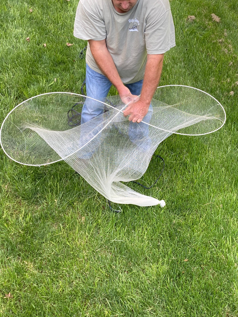 commercial hoop net fishing Ballyhoo Bait Net - Collapsible Hoop Net