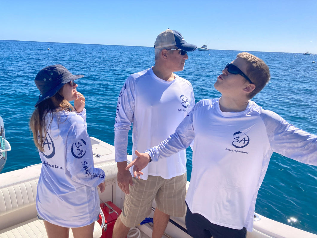 Salty Adventures - Long Sleeve Performance Fishing Shirt - UPF 30+ UV Sun Protection