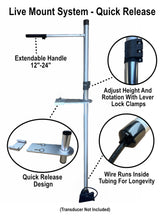 Load image into Gallery viewer, Live Mount System - Live Sonar Transducer Mount Pole - Quick Release
