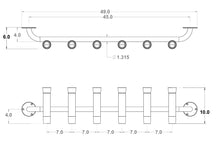 Load image into Gallery viewer, 6 Rod - Transom Console Mount Fishing Rod Holder Rack - 10" Flared Tulip - Polished Anodized Aluminum
