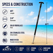 Load image into Gallery viewer, Island Anchor® Sand Saber™ 4FT Boat Anchor Pole
