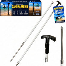 Load image into Gallery viewer, Island Anchor® Sand Saber™ HD - 1" x 8FT - 2 Piece - Heavy Duty Shallow Water Anchor Pole: Built for Larger Boats : Sand Saber Tip for Easier Insertion in Hard Sand &amp; Clay
