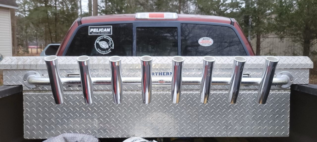 6 Rod - Toolbox Mount Truck Fishing Rod Holder Rack - 10