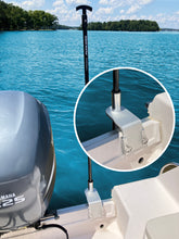 Load image into Gallery viewer, Island Anchor Shallow Water Anchor Pole Holder - Transom Mount - Quick Release
