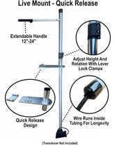Load image into Gallery viewer, Live Mount - Live Sonar Transducer Mount Pole - Flush Mount - Quick Release
